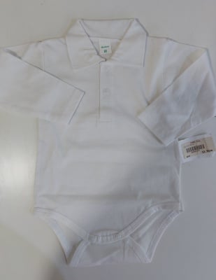 Бебешко боди бяло риза момче 