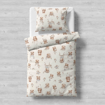 Galix-детски спален комплект Русалка бежаво мече