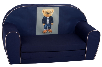 Delta trade-детски двоен разтегателен диван Мечо син