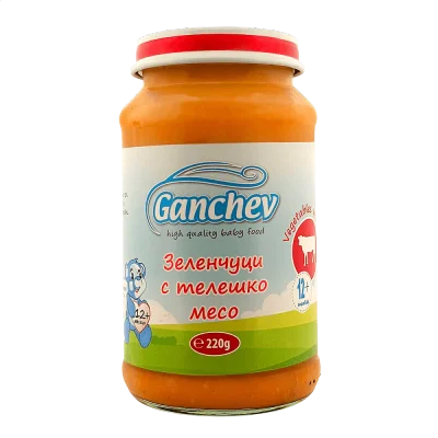 GANCHEV Зеленчуци с телешко месо 12м. 220г