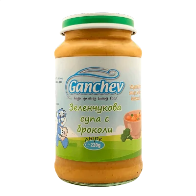 GANCHEV Зеленчукова супа с броколи 8м. 220г