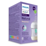 Шише за хранене Natural Response с клапа AirFree 125 мл с биберон без протичане Natural Response с бавен поток, Philips AVENT SCY670/01