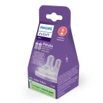 Комплект от 2 бр. Биберони без протичане Philips AVENT Natural Response SCY966/02, flow 6 за гъсти течности