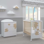 BAMBINO CASA Комплект 2ч. бебешко легло + скрин с пуш механизми Amore naturale