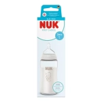 NUK First Choice стъклено шише Temperature Control 240мл. , Морско конче, бяло