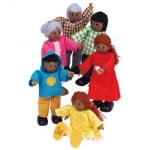 Hape-Дървени кукли семейство негри