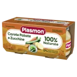 PLASMON Морков, картоф и тиквичка 6м. 2х80г