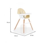 Дървен стол за хранене Gelato 2в1