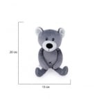 Мека играчка За Гушкане Teddy Bear тъмно сив 82002