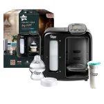 Уред за приготвяне на адаптирано мляко Tommee Tippee Perfect Prep Day & Night с дигитален дисплей и мека нощна светлина, включен филтър за вода и шише 125 мл 0м+