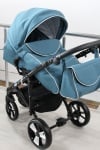 Бебешка количка 3в1 Gusio S-line цвят:тюркоаз