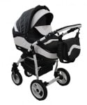 Бебешка количка 3в1 Marsel PerFor цвят: черно/бяло