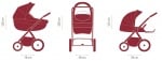 Retrus-Бебешка количка Alpina 2в1 цвят:02