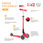 GLOBBER PRIMO FOLDABLE LIGHTS детска тротинетка със светещи колела