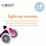 GLOBBER Elite Prime със светещи колела Розова - детайл