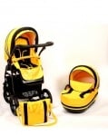 Бебешка количка 2в1 Carrera цвят: жълт