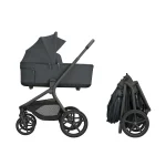 KIKKA BOO PLATINUM Комбинирана количка 2в1 GOYA GRAPHITE