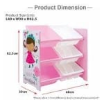 Органайзер за детски играчки и книжки с 6 кутии за съхранение - DREAMS