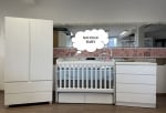 Детска стая с кошара Бамби 60/120см , скрин Орсо и гардероб Орсо-цвят: бяло