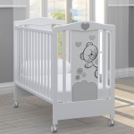 BAMBINO CASA Комплект 3ч. бебешко легло + скрин и гардероб с пуш механизми Fiori grigio