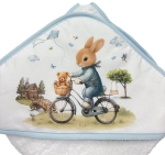 Хавлия с качулка Bambino Casa Blu Rabbit 100 х 100 см
