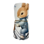 Муселиново одеяло 120х120см, organic Bambino Casa Blu Rabbit 