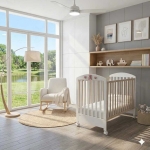 Бебешко легло  Bambino Casa Bella cot bianco-rosa