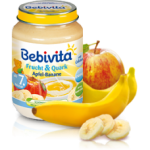 Bebevita-плодов дует с ябълки банан и извара 7м+ 190гр