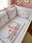 Луксозен спален комплект Bambino Casa Rose Rabbit 10ч