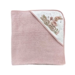 Хавлия с качулка Bambino Casa Rose Rabbit 100х100см