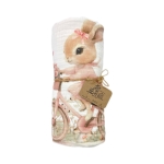Муселиново одеяло 120х120см, organic Bambino Casa Rose Rabbit