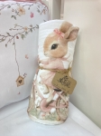 Муселиново одеяло 120х120см, organic Bambino Casa Rose Rabbit