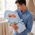 Пелена за изписване Bambino Casa Blu Rabbit on Bicycle