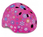 Globber-Детска каска за колело и тротинетка 48-51см розови цветя
