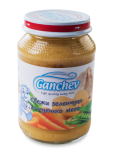 Ganchev-пюре от свежи зеленчуци с пуешко месо 8м+ 190гр