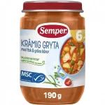Semper Крем яхния с риба и зелен фасул 6м 190г