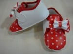 Бебешки обувки с панделка- цвят:червен
