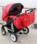 Adbor-Бебешка количка за близнаци Duo Stars цвят:червен
