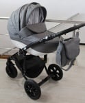 Gusio-Бебешка количка 3в1 Florencja цвят:сив лен