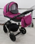 Gusio-Бебешка количка 3в1 Florencja цвят: циклама с графит