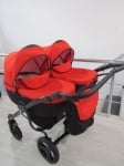 Бебешка количка за близнаци 2в1 Jumper 5 Duo:червен