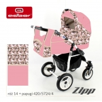 Adbor-Бебешка количка 2в1 Zipp цвят:розов