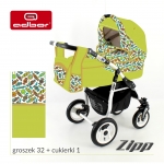 Adbor-Бебешка количка 2в1 Zipp цвят:зелен