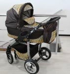Бебешка количка Arte 3x3 цвят:кафяв леопард
