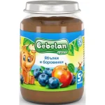 BEBELAN Пюре от ябълки и боровинки 5м. 190г