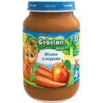 BEBELAN Пюре от ябълки и моркови 4м. 190г