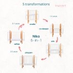 Трансформиращо Легло 5в1 Nika 60x95/60x120см Ingvart
