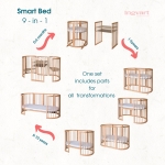 Трансформиращо Легло 9в1 Smart 60x72/60x120/60x168см Ingvart