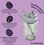 Неразливаща се чаша със сламка 350 мл Сива EarthSmart Vital Baby