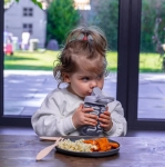 Неразливаща се чаша със сламка 350 мл Сива EarthSmart Vital Baby